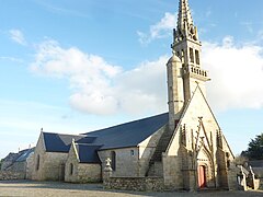 Plogoff : le clocher de l'église paroissiale Saint-Collodan, façade ouest et côté nord 2