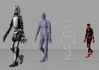 Example of computer animation produced using motion capture