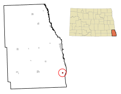 Location of Fairmount, North Dakota