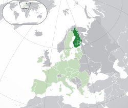 Ligging van Finland