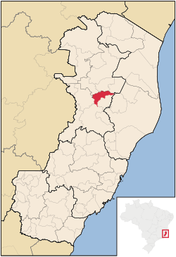 Localização de São Domingos do Norte no Espírito Santo