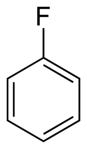 Formula di struttura del fluorobenzene