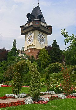 Menara Jam Grazer Schloßberg.