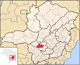 Ligging van de Braziliaanse microregio Formiga in Minas Gerais