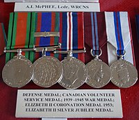 Medals of a woman in the service