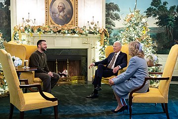 Zelenskyy and Biden in the Diplomatic Reception Room