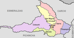 Cantons o Imbabura Province