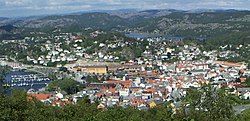 View of the town of Egersund