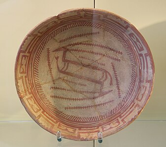 Plat pintat del període de Samarra. Museu de Pèrgam