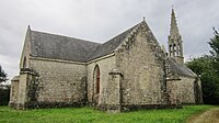 Chapelle Saint-Nicolas de Priziac ː vue extérieure d'ensemble.