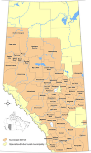 Thumbnail for List of municipal districts in Alberta