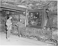 The painting was brought along with other pictures from the German National Gallery to a mine to protect it from the bomb war in World War II. This 1945 photograph shows US soldiers with the painting in the Merkers salt mine.