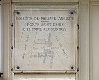 Porte aux Peintres (enceinte de Philippe Auguste).