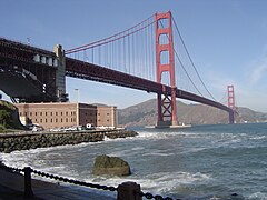 Fort Point et le Golden Gate Bridge.