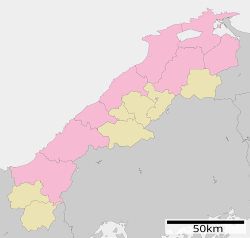 境水道大橋の位置（島根県内）