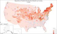 Republican presidential election results by county