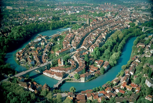 Vue aérienne de Berne.