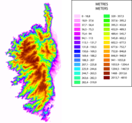 Relief de la Corse.