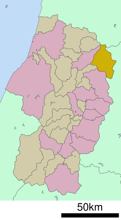 Location of Mogami in Yamagata Prefecture