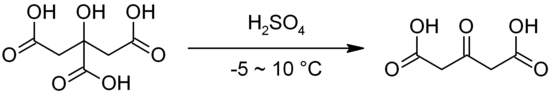 Synthese von Acetonedicarbonsäure aus Citronensäure