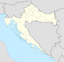 Trận Vukovar trên bản đồ Croatia