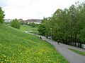 Myraløkka med Akerselva sett fra sydenden av parken Foto: Helge Høifødt