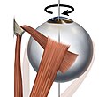 Eye movement of superior oblique muscle, superior view