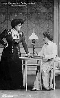 Louise Fahlman och Pauline Brunius i Mrs Warrens yrke på Svenska teatern hösten 1908