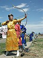 2005-ci il Naadam festivalında qadın oxçular