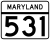 Maryland Route 531 marker