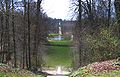 The park with the triumphal arch at the end