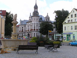 Torget med ugglefontänen.