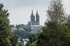 Zicht op Coutance en de kathedraal