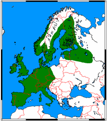 Mapa występowania