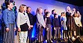 Greta Salóme performing with the Húsavík Oscar Choir at the museum opening.