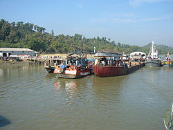 View of the Launch Terminal of Teknaf Bangladesh