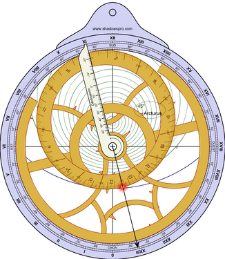 À partir de la mesure de la hauteur d'Arcturus.