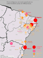 Etnias indígenas mais populosas no Leste-Nordeste brasileiro, atualmente