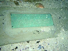 Mauro Introna memorial plaque at the cave under the M&M pinnacles