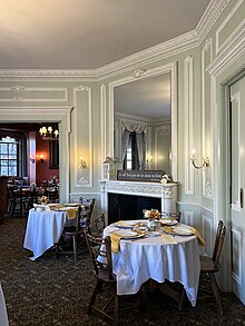 Glen Eyrie Castle Music Room, where afternoon tea is served.