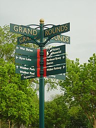 Directional street sign