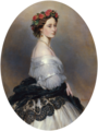 Alice van Saksen-Coburg en Gotha in 1861 (Schilderij: Franz Xaver Winterhalter) geboren op 25 april 1843