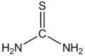 Structuurformule van thio-ureum