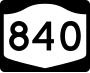 New York State Route 840 marker