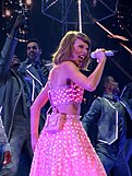 Taylor Swift performing "How You Get the Girl" on the 1989 World Tour in 2015.