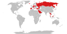 Una mappa delle nazioni che hanno leggi di lesa maestà a partire da settembre 2022