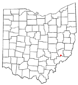 Location of Macksburg, Ohio