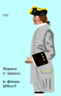 officier du régiment de Piémont de 1720 à 1734