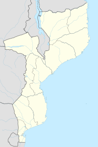 Map showing the location of Zinave National Park