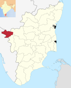 Location in Tamil Nadu, India